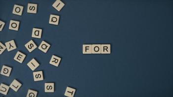 the image shows scattered letter tiles some spelling the word "for"