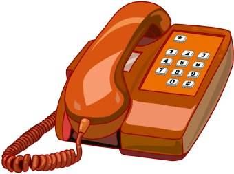 Image of red corded phone